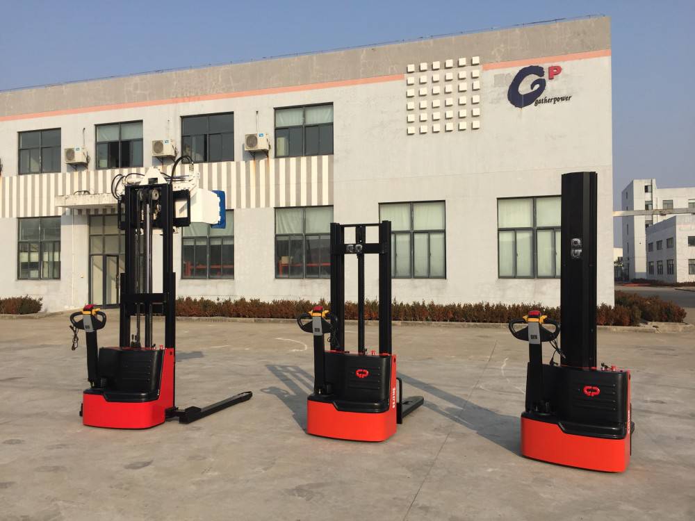 1ton 1.2ton 1.5ton electric pallet stacker lift height 3-6m